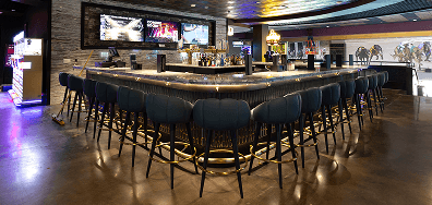 HiScore Bar with stools and televisions