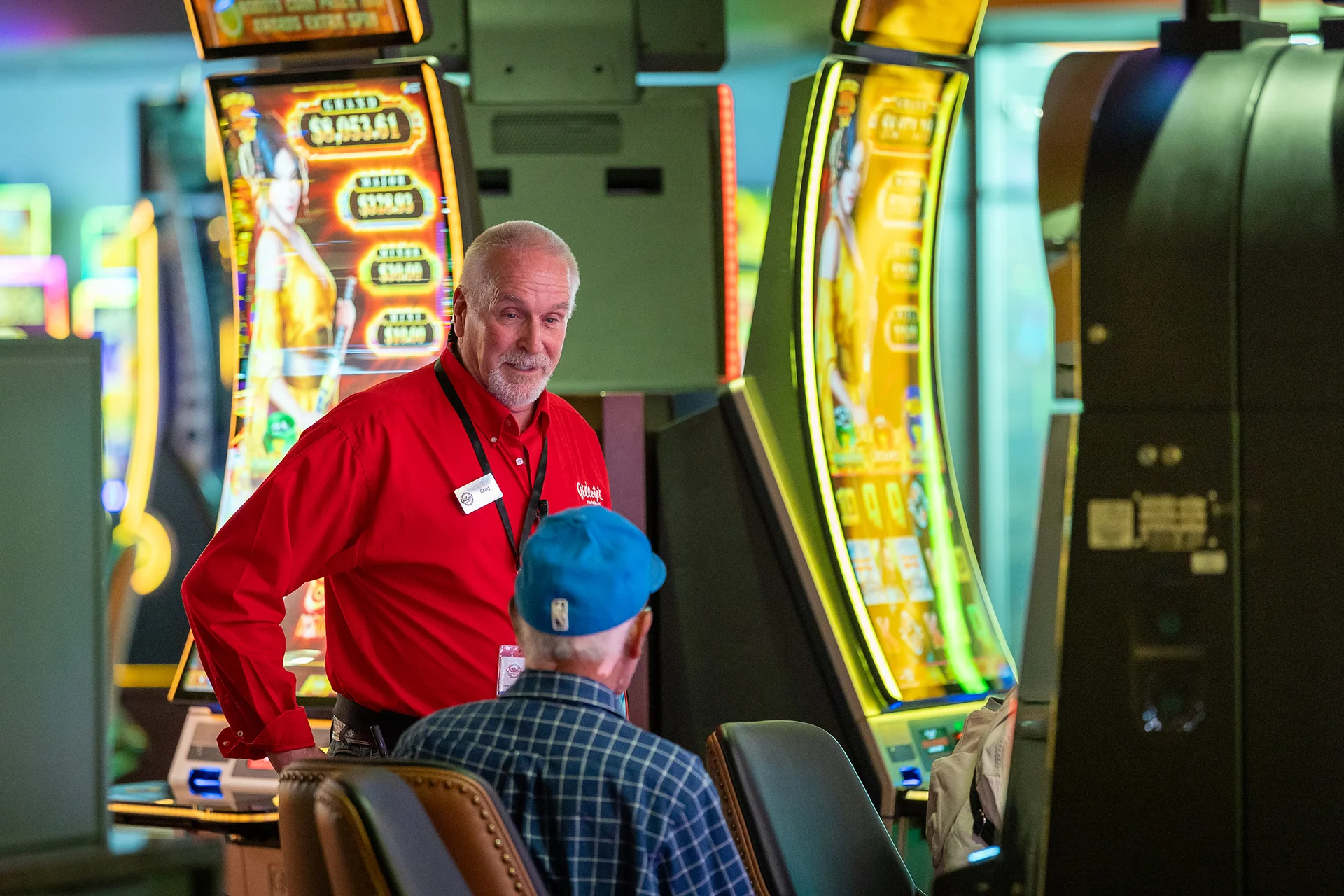 Seniors enjoying a warm and welcoming outing at Gilley's Gambling Hall